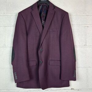 Van Heusen Studio Men's Purple Blazer with Black Accents size 42 Regular